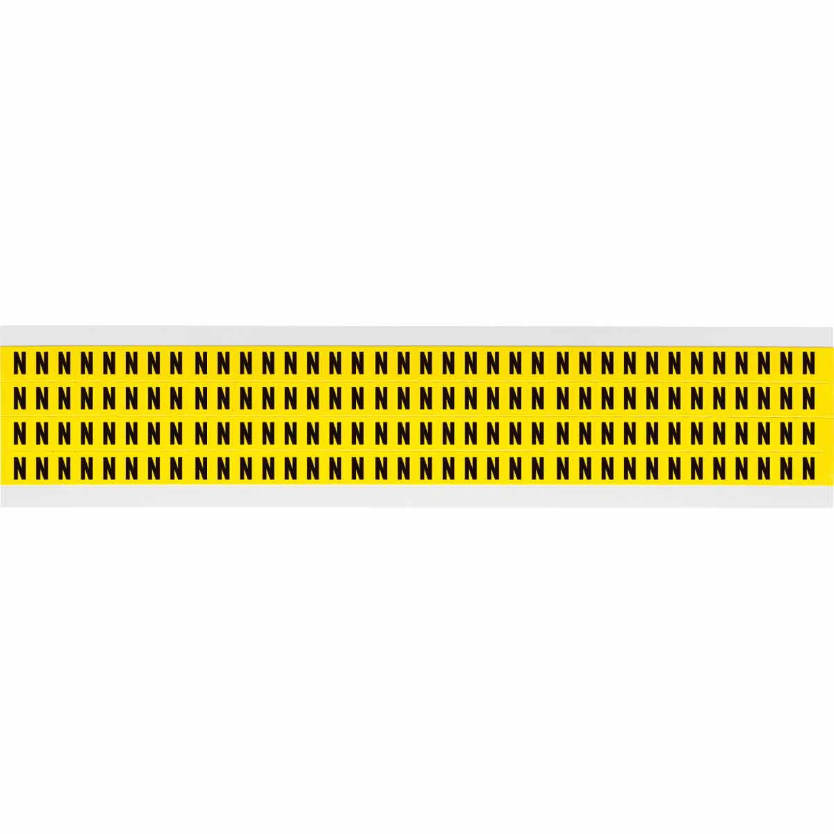 0.25" Character Height Black on Yellow Repositionable Numbers and Letters