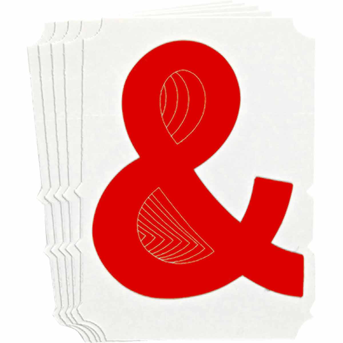 3" Red Gothic Font Quik-Align Self-Spacing Numbers and Letters