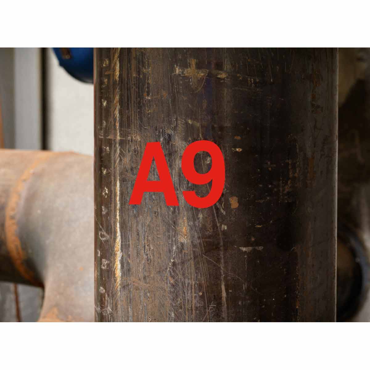 3" Red Gothic Font Quik-Align Self-Spacing Numbers and Letters