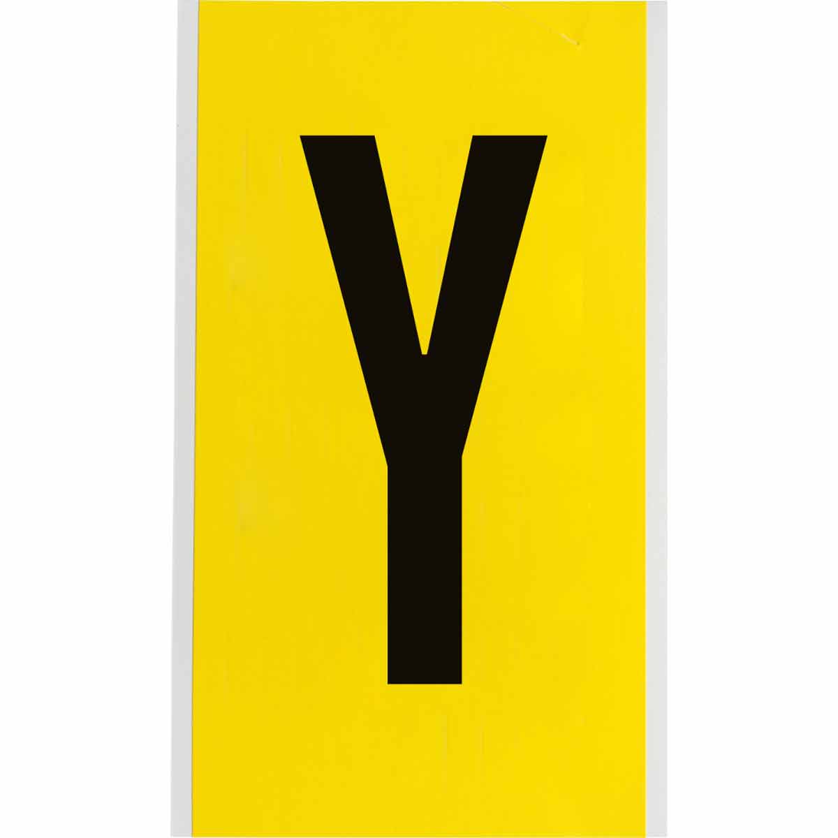 6" Character Height Black on Yellow Repositionable Numbers and Letters