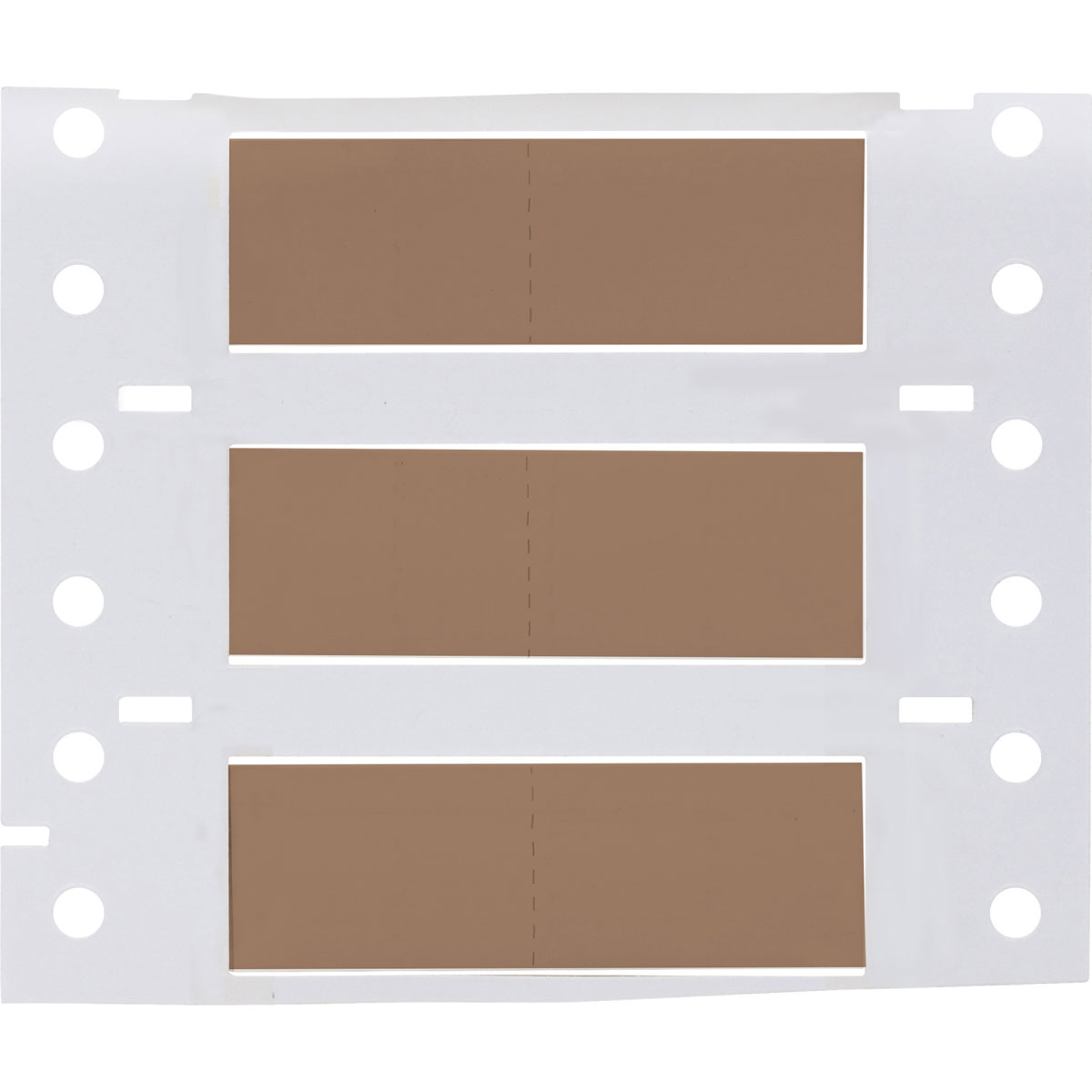 PermaSleeve Heat Shrink Wire and Cable Labels, 1/2" Dia, for 3" Core Printers - 1", Brown, Double-Sided 4 PermaSleeve Heat Shrink Wire and Cable Labels, 1/2" Dia, for 3" Core Printers - 1", Brown, Double-Sided