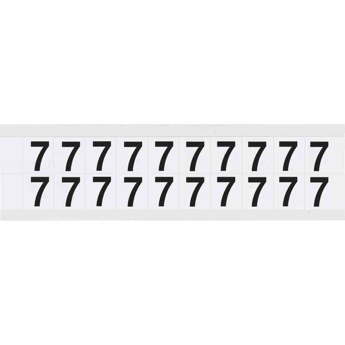 0.625" Character Height Black on White Outdoor Numbers and Letters