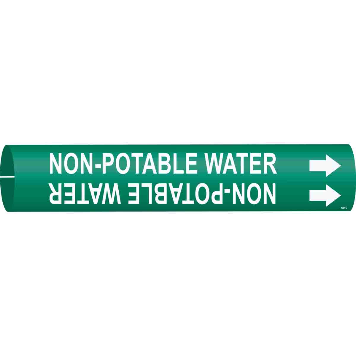 NON-POTABLE WATER Snap-On Pipe Marker