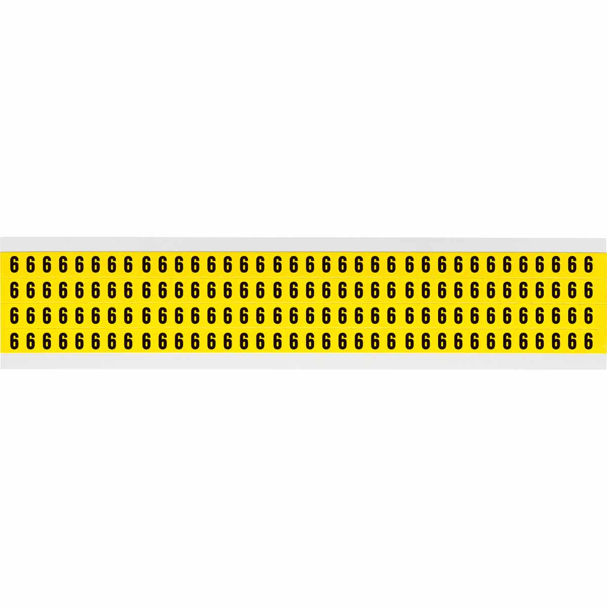 0.25" Character Height Black on Yellow Repositionable Numbers and Letters