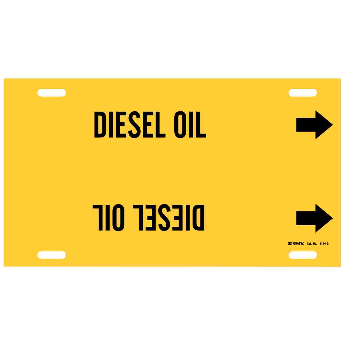 DIESEL OIL Strap-On Pipe Marker
