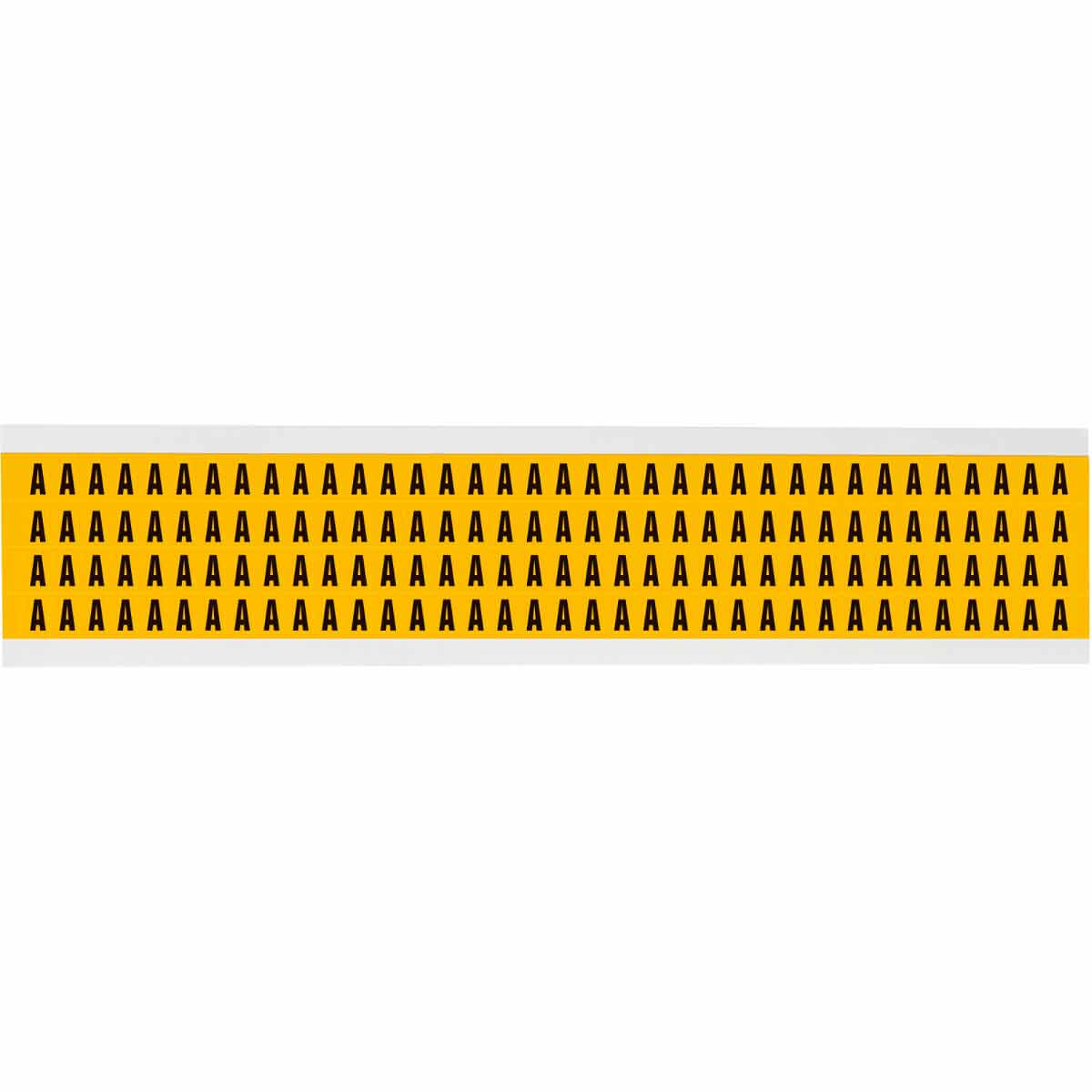 0.25" Character Height Black on Yellow Outdoor Numbers and Letters