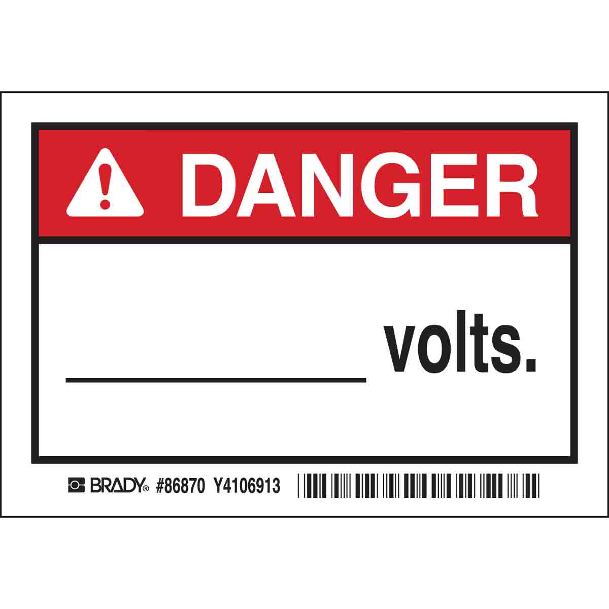 DANGER VOLTS Labels