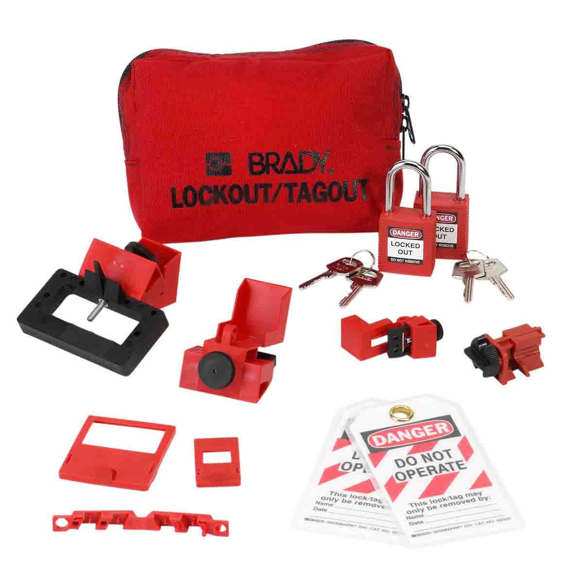 Breaker Lockout Sampler Pouch Kit with 2 Padlocks