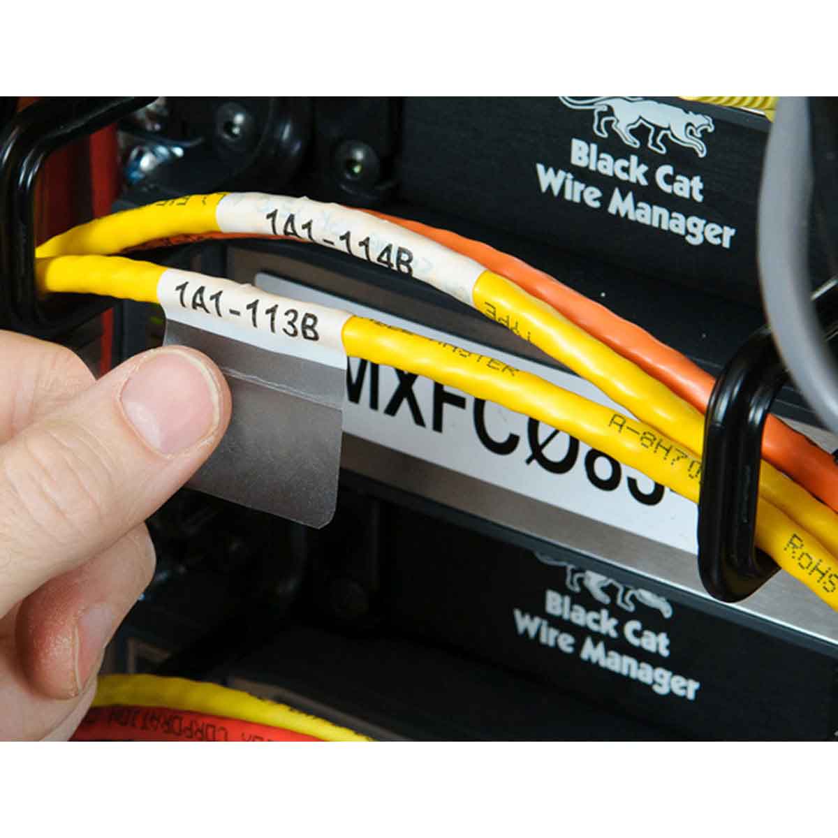 Self-Laminating Vinyl Wrap Around Wire and Cable Labels, Bulk, for M6 M7 Printers - 4" x 1.5"