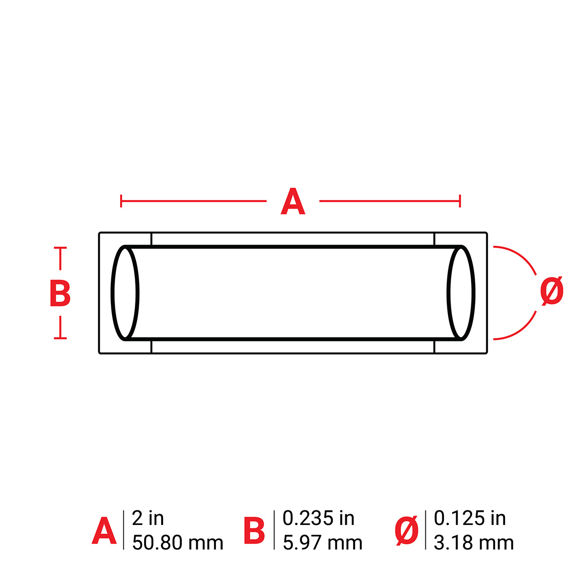 PermaSleeve Heat Shrink Wire and Cable Labels, 1/8" Dia, for 3" Core Printers - 2", White, Double-Sided 5 PermaSleeve Heat Shrink Wire and Cable Labels, 1/8" Dia, for 3" Core Printers - 2", White, Double-Sided