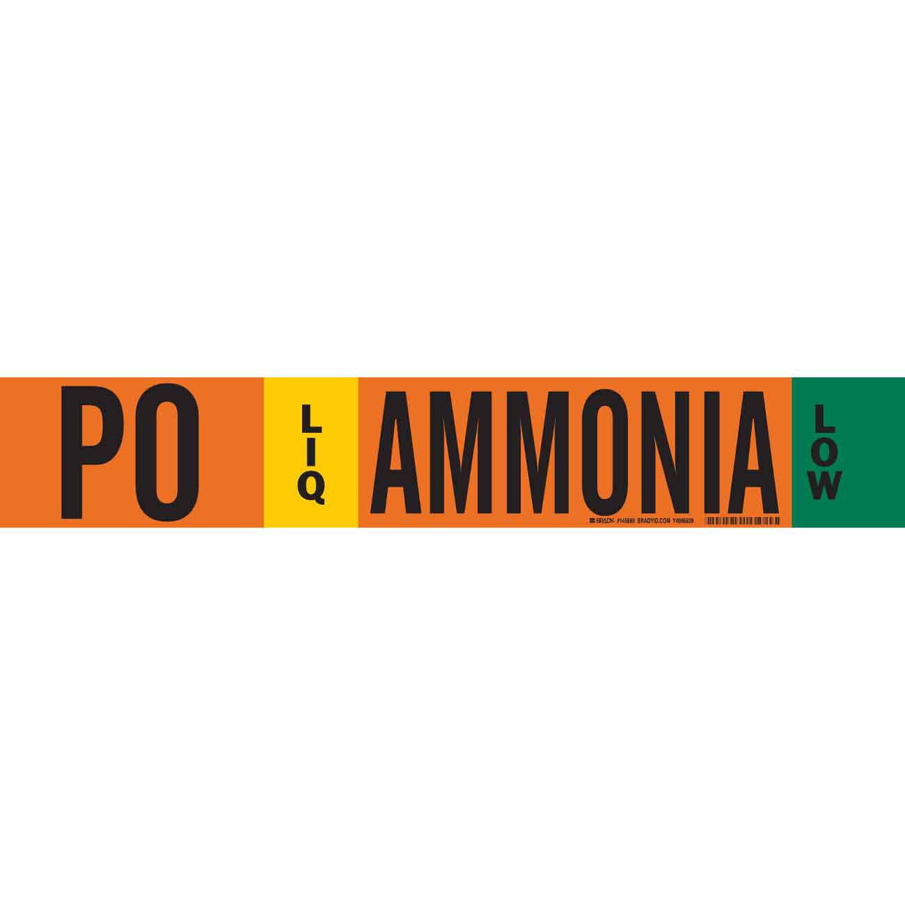 PO LIQ AMMONIA LOW Pipe Marker
