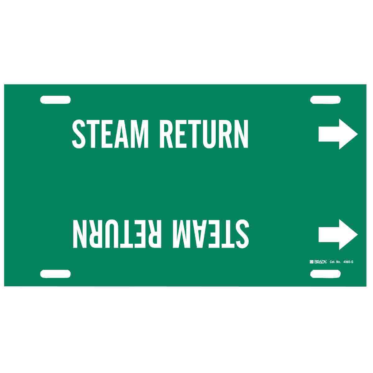 STEAM RETURN Strap-On Pipe Marker