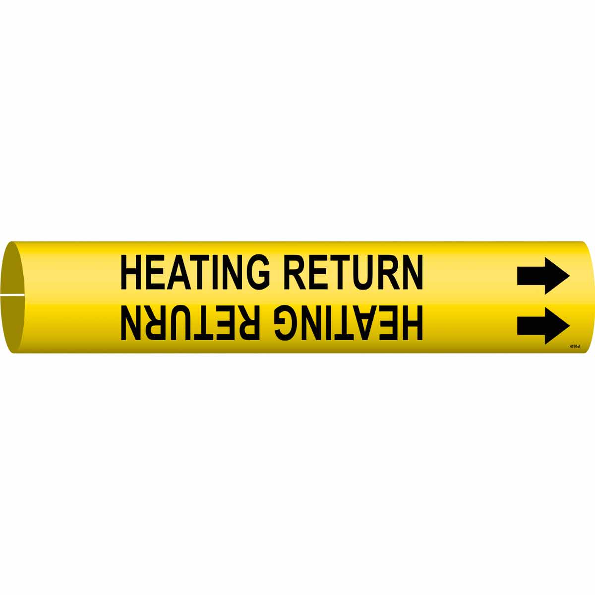 HEATING RETURN Snap-On Pipe Marker