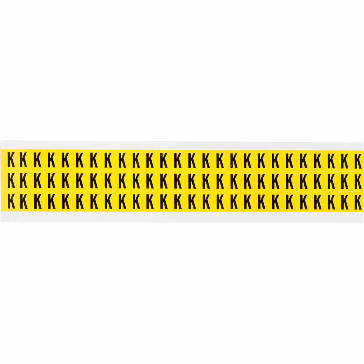 0.375" Character Height Black on Yellow Repositionable Numbers and Letters