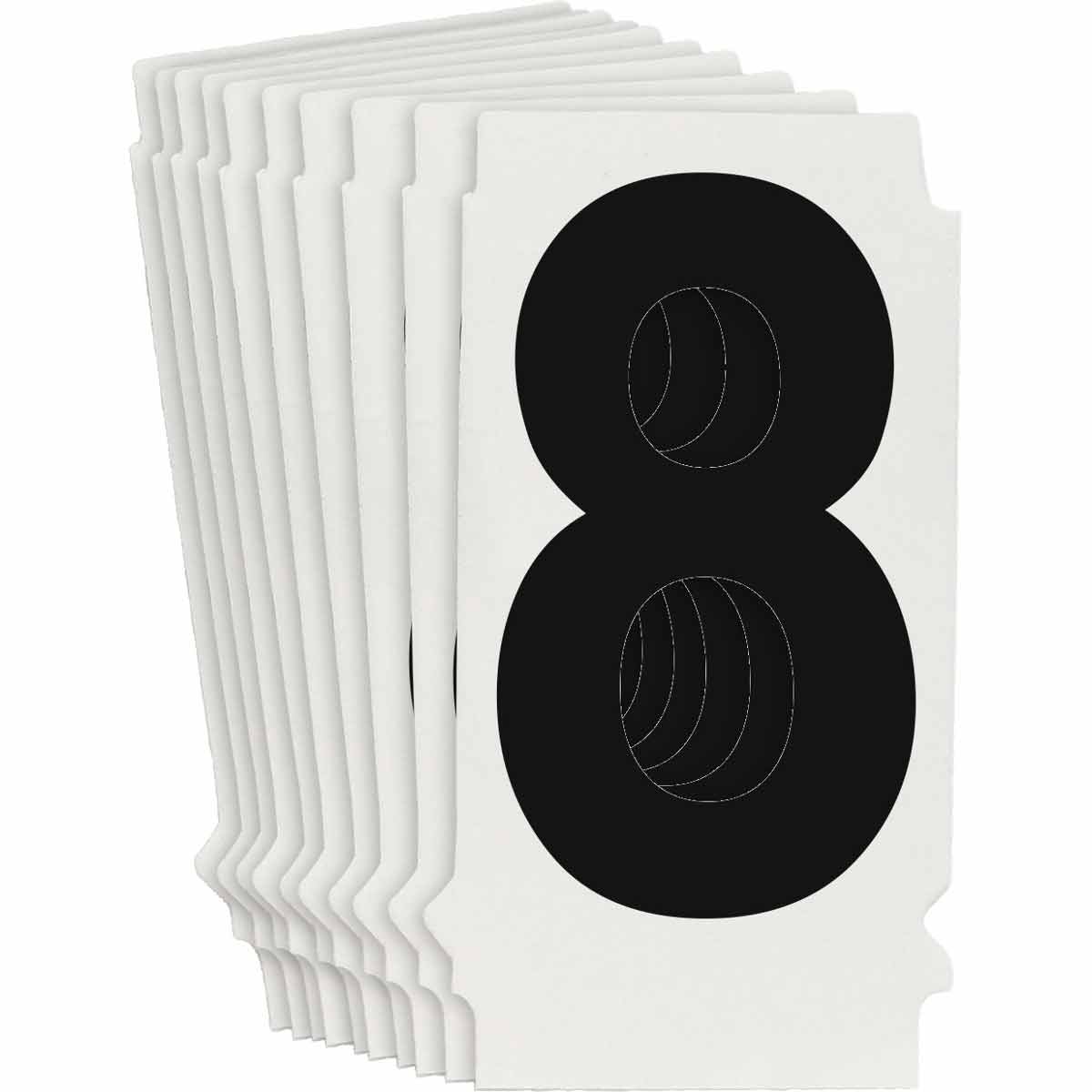 1.5" Black Helvetica Font Quik-Align Self-Spacing Numbers