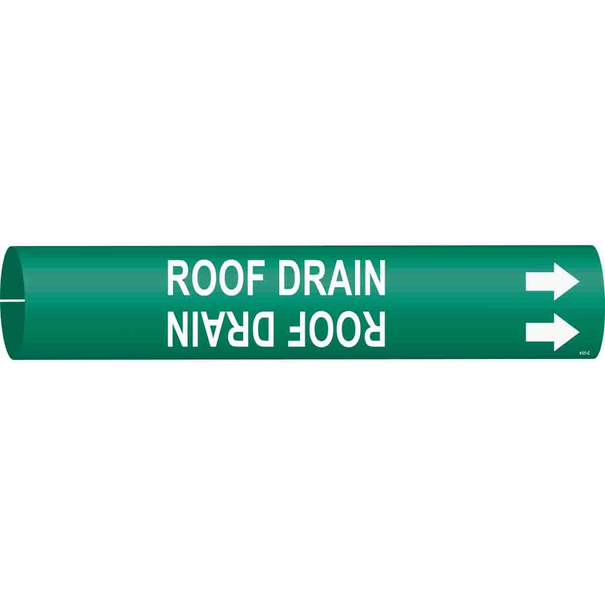 ROOF DRAIN Snap-On Pipe Marker