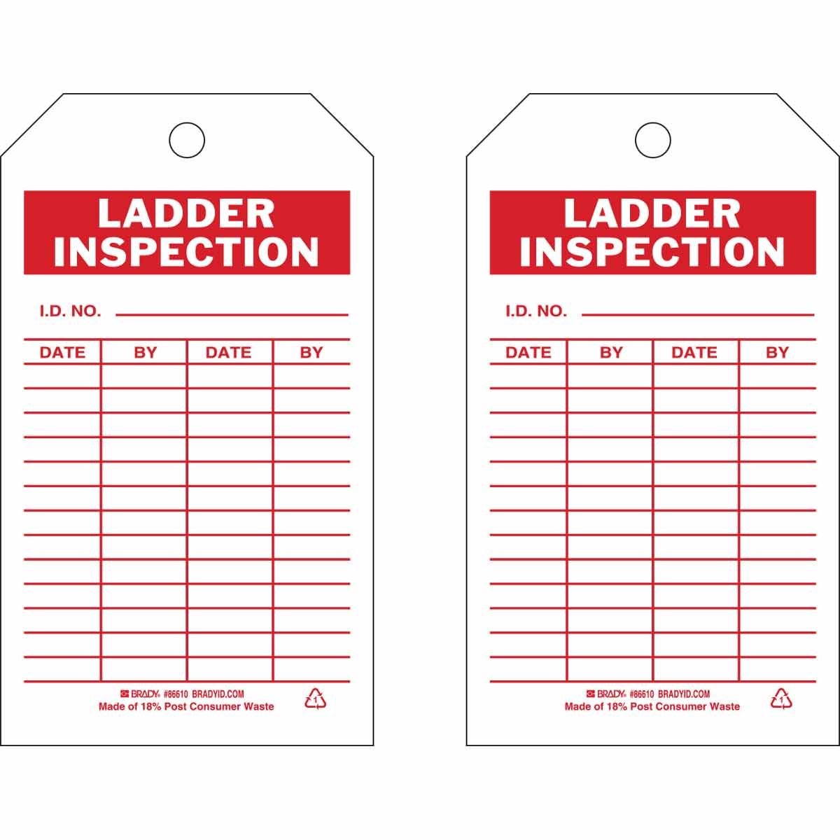 Ladder Inspection Tags