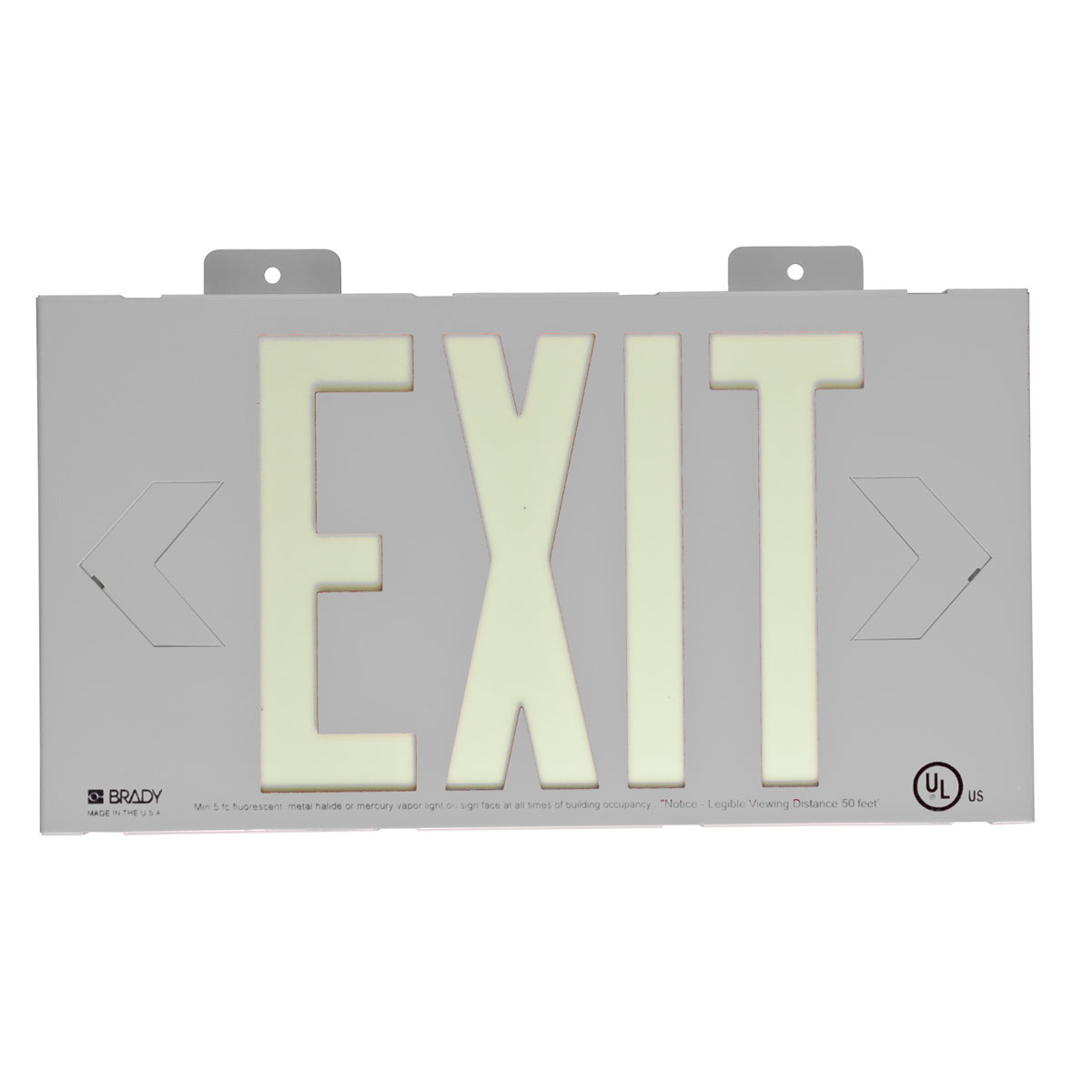 BradyGlo Exit Sign