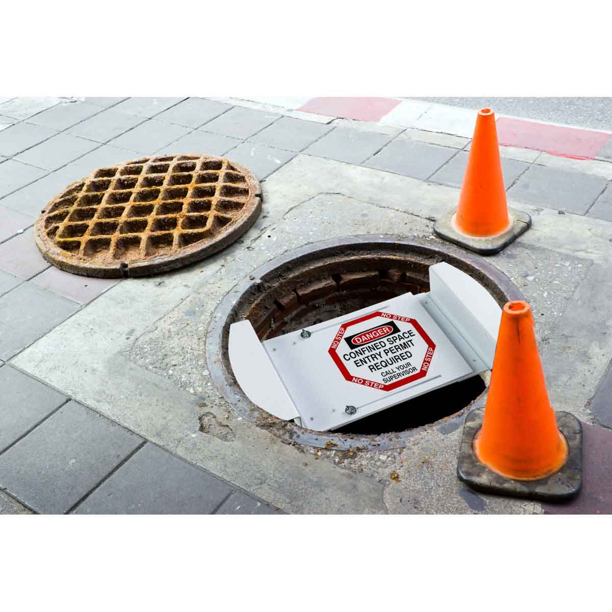 DANGER Confined Space Enter By Permit Only Sign