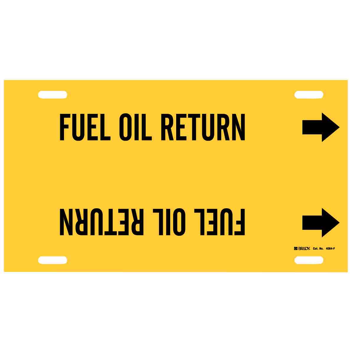 FUEL OIL RETURN Strap-On Pipe Marker