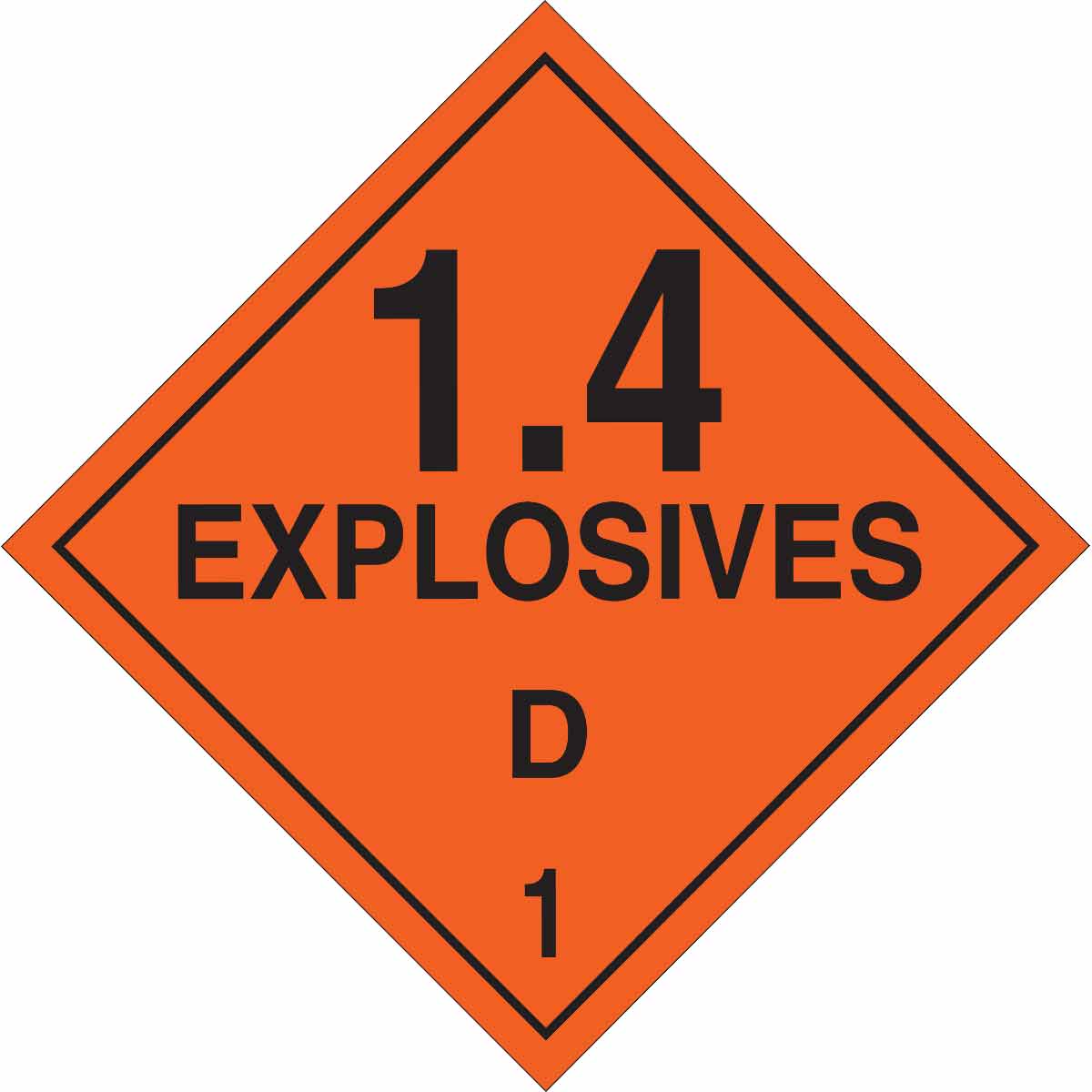 14 Explosives D 1 Sign