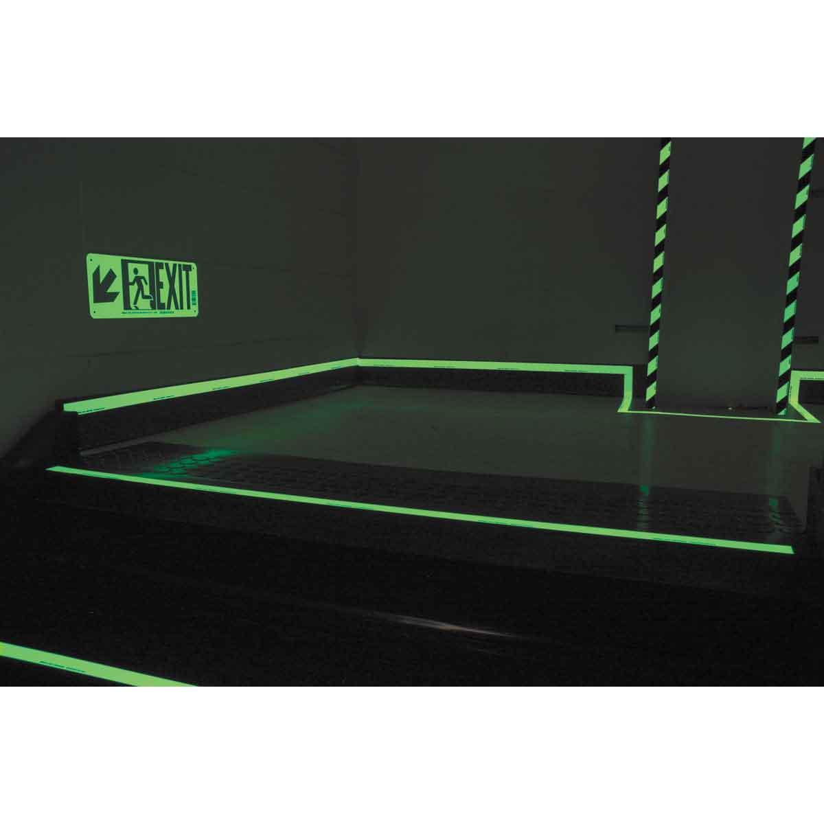 BradyGlo Striped Floor Tape 3 BradyGlo Striped Floor Tape