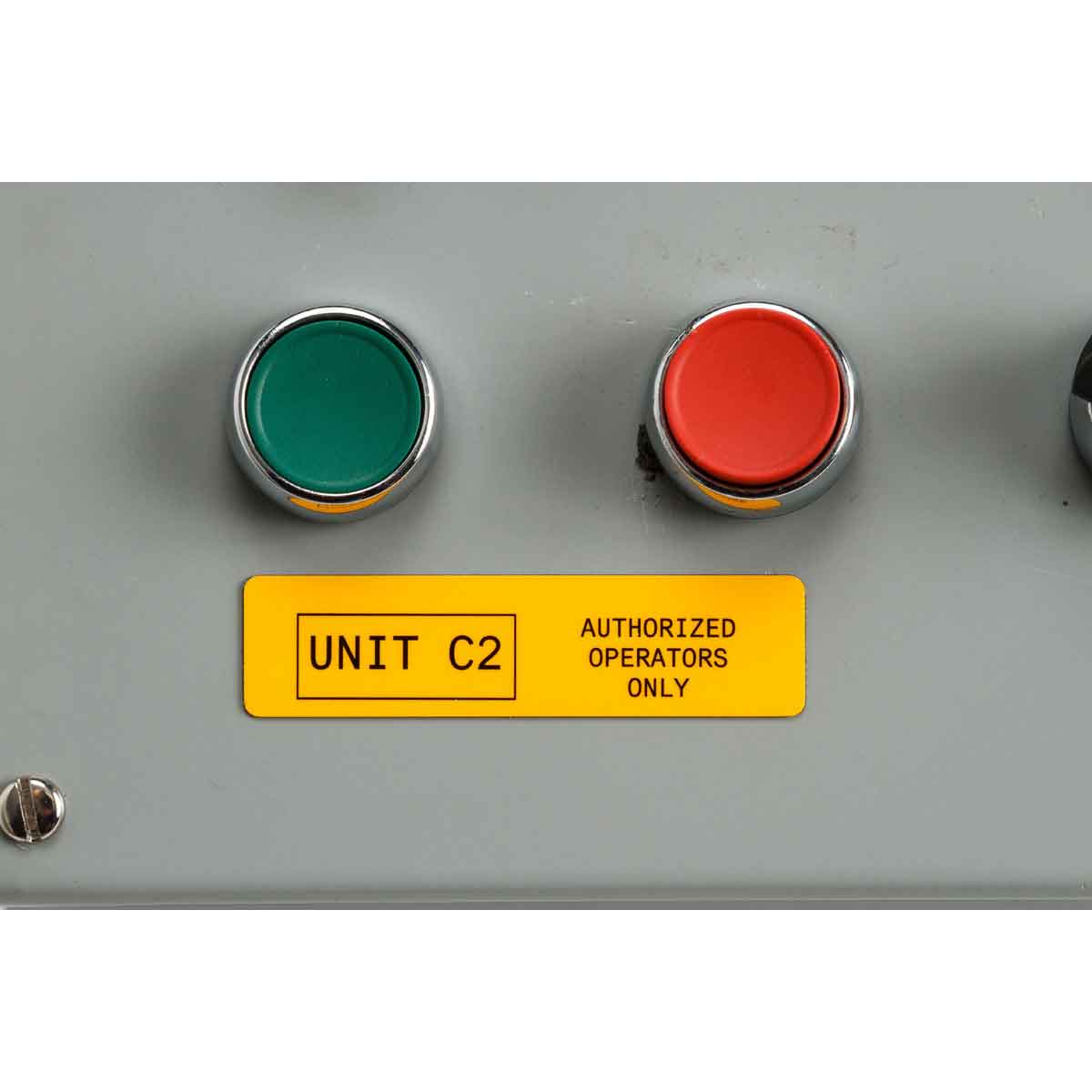 Raised Panel Labels for B30 Printers - 1" x 4", Yellow