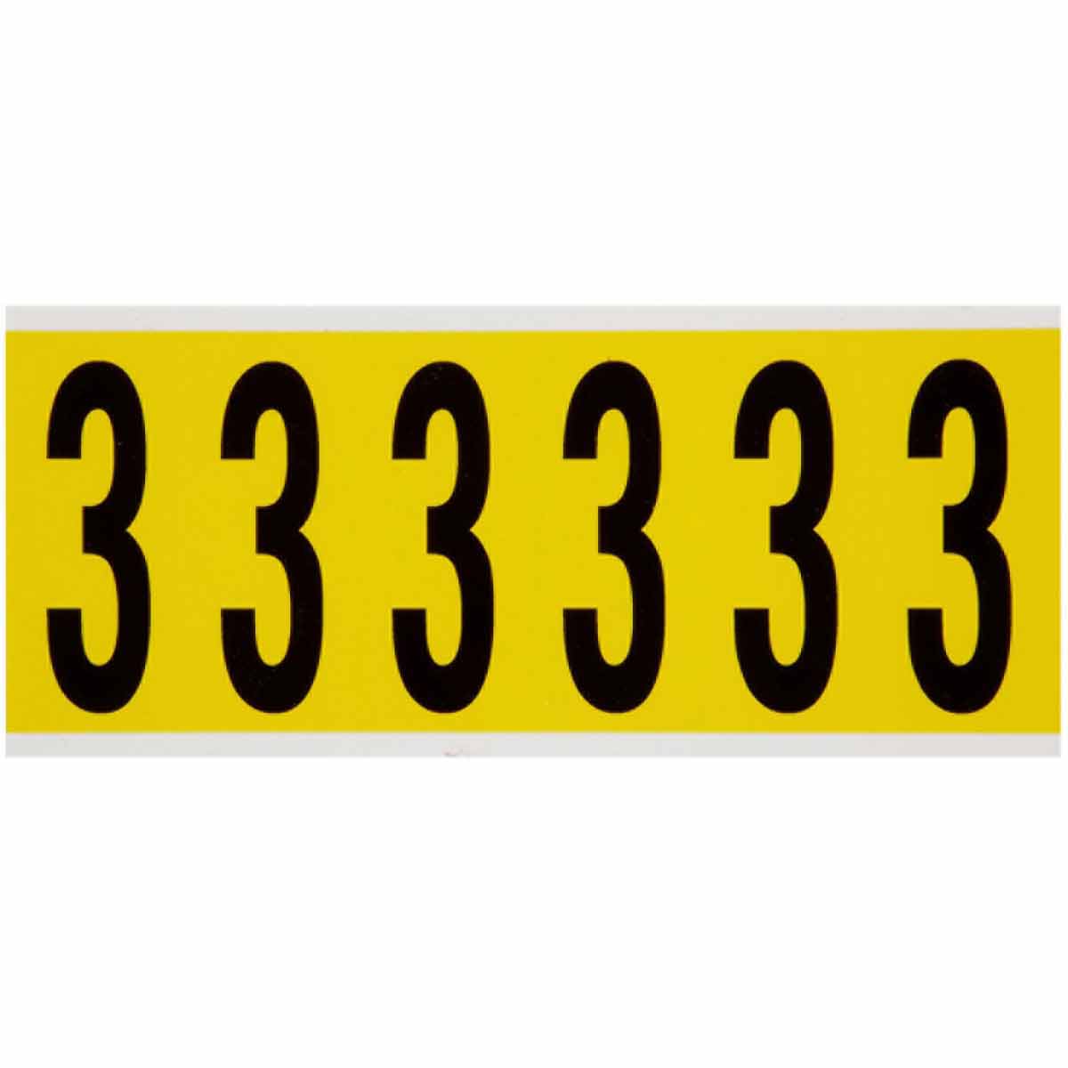 3" Character Height Black on Yellow Repositionable Numbers and Letters