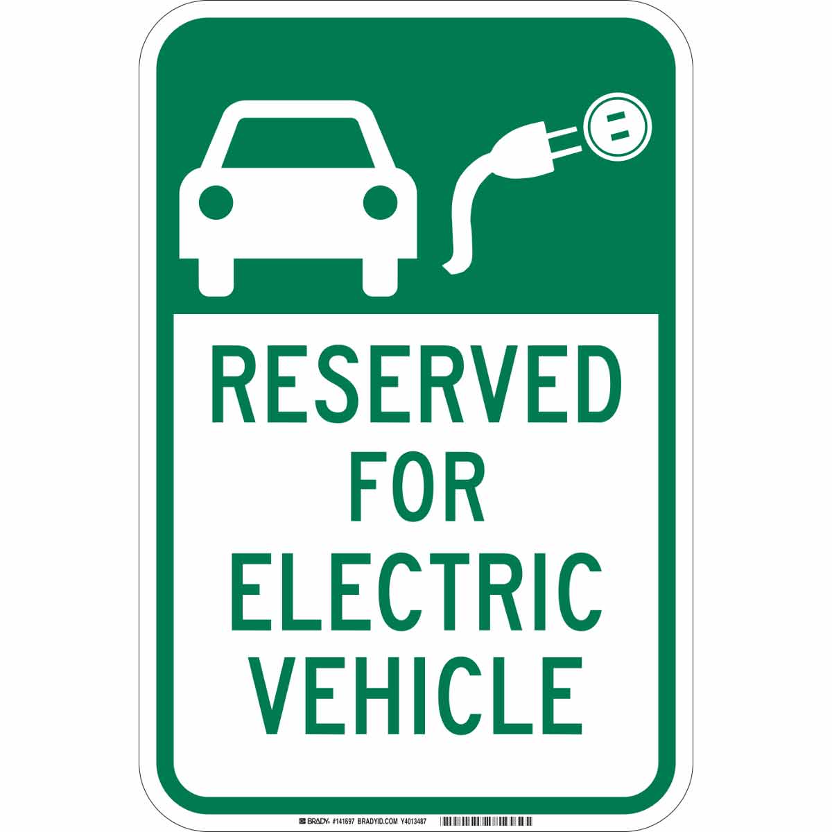 Reserved For Electric Vehicle Sign
