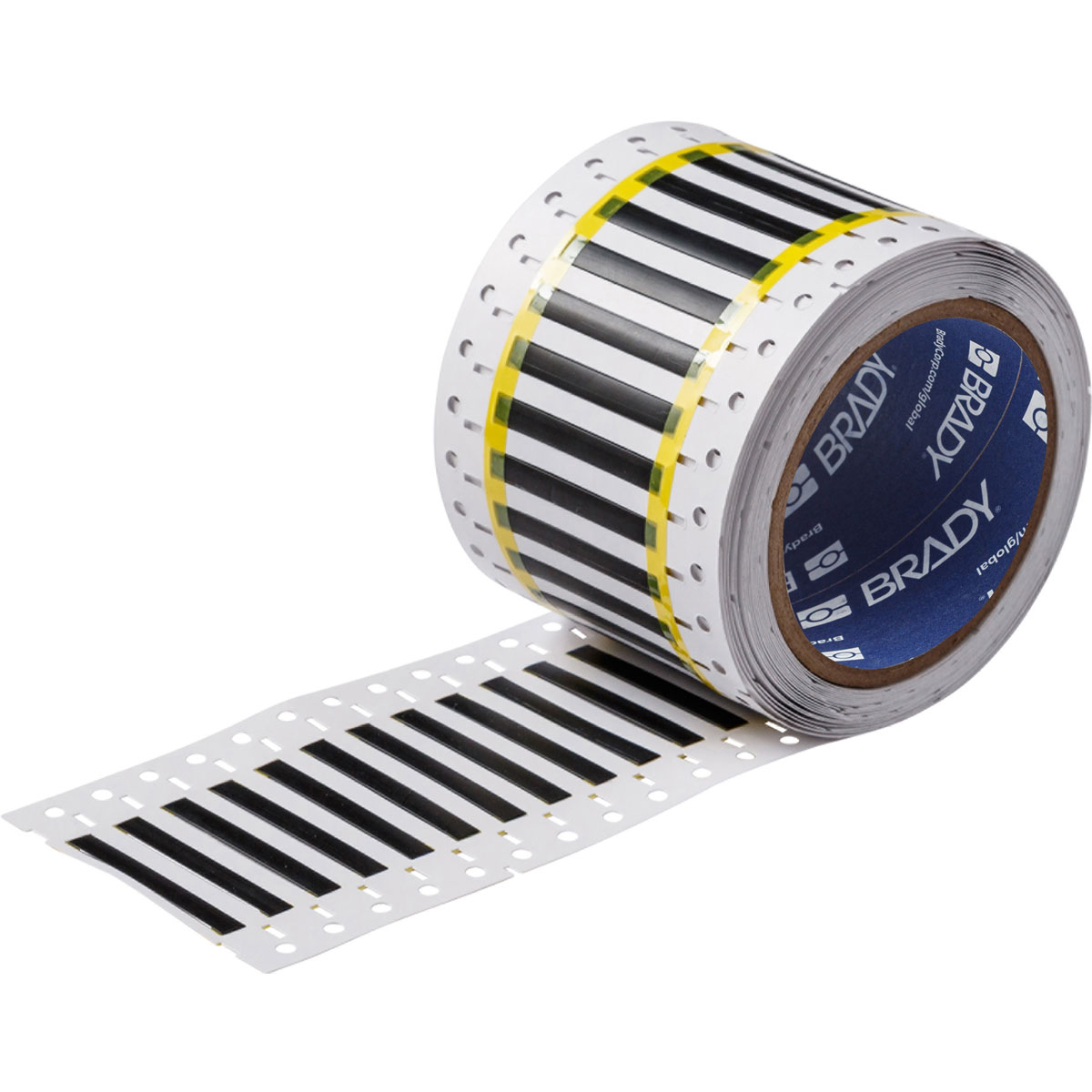 PermaSleeve High Temperature Heat Shrink Labels, 3/32" Dia, for 3" Core Printers - 1", Black