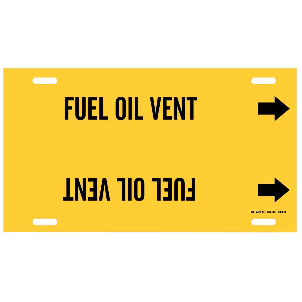 FUEL OIL VENT Strap-On Pipe Marker