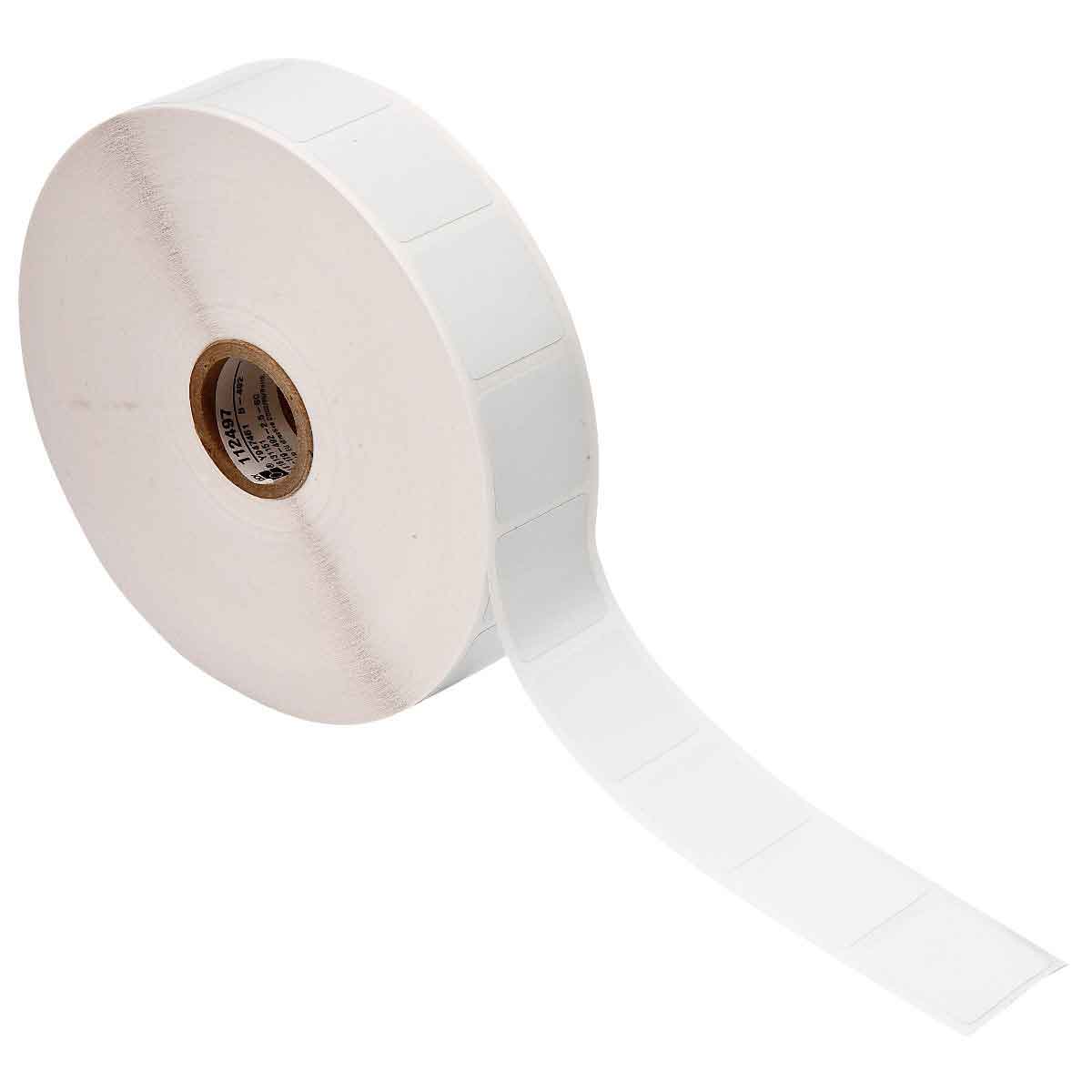 FreezerBondz Ultra-Thin Cryogenic Polyester Laboratory Labels for 1" Small Core Printers - 1" x 1"