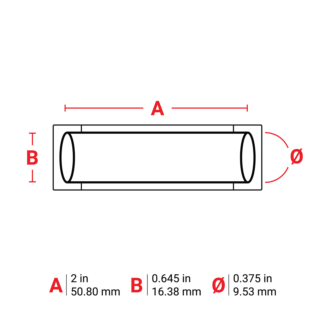 PermaSleeve Heat Shrink Wire and Cable Labels, 3/8" Dia, for 3" Core Printers - 2", Red, Double-Sided 5 PermaSleeve Heat Shrink Wire and Cable Labels, 3/8" Dia, for 3" Core Printers - 2", Red, Double-Sided